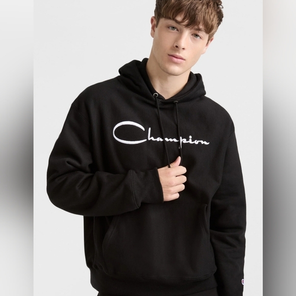 Champion Reverse Weave Men's Black Hoodie size M - Picture 1 of 10